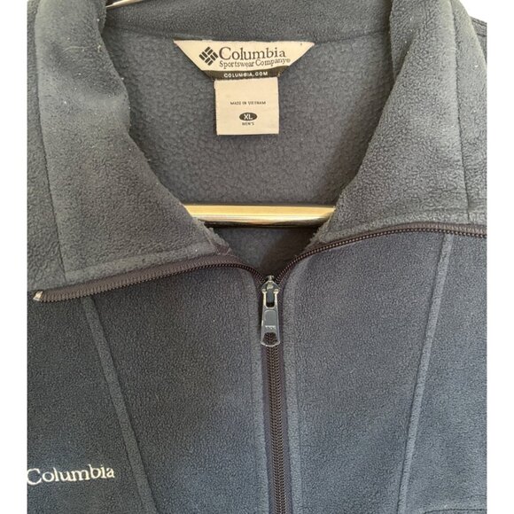 Columbia Mens Full-Zip Fleece Jacket Size XL Gray Sports Outerwear Windbreaker - Picture 3 of 5